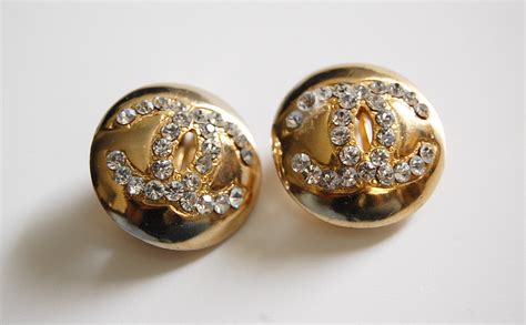 fake vintage chanel earrings|vintage faux chanel earrings.